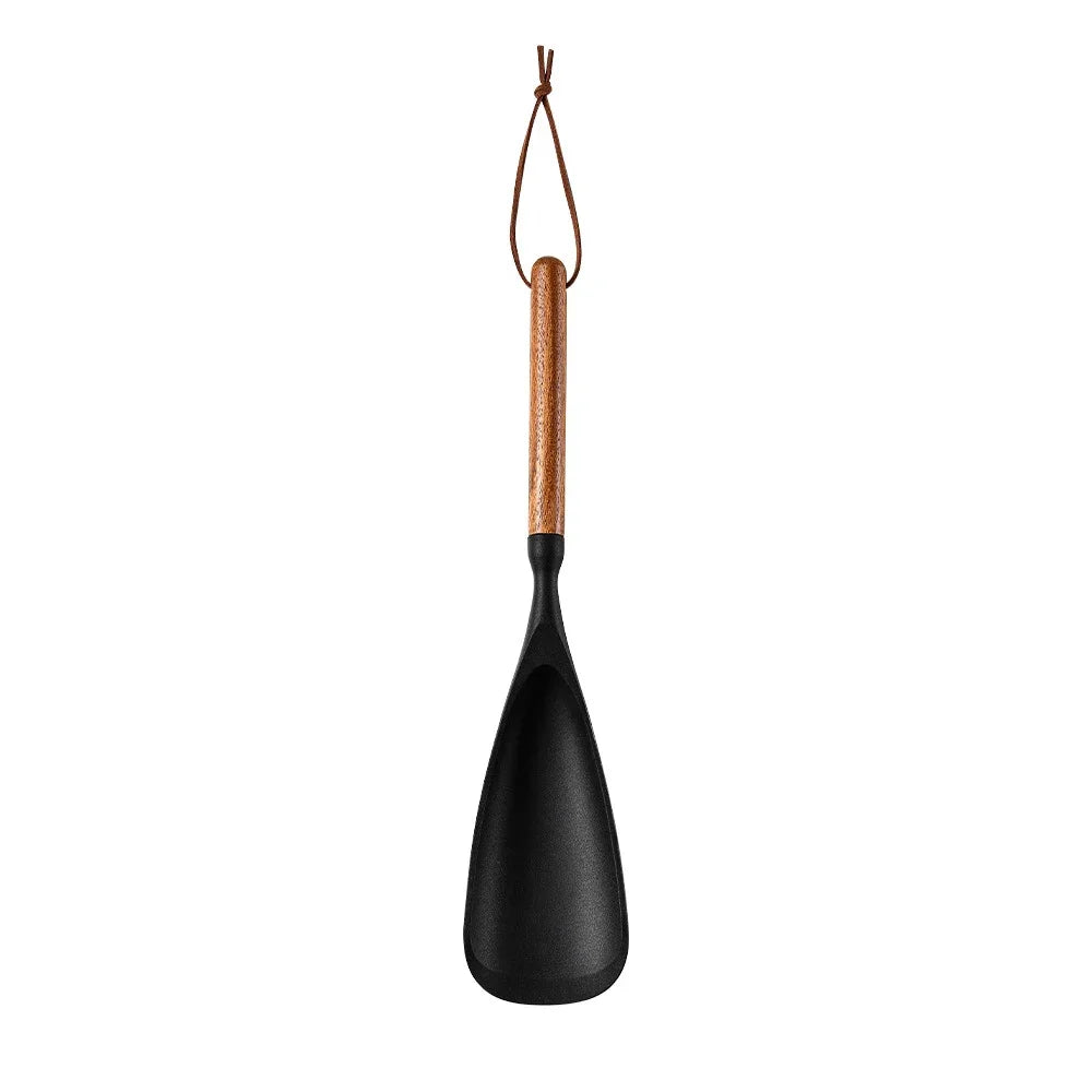 1/7Pcs Black Food Grade Silicone Kitchen Cookware Utensils Spatula Spoon Oil Brush Practical Cooking Tool Kitchenware Set