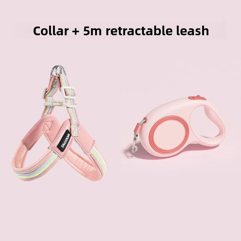 Hakimi Leash Dog Walking Harness Breathable Lightweight No Pulling Neck Collar for Small to Medium Dogs like Shiba Inu And Corgi