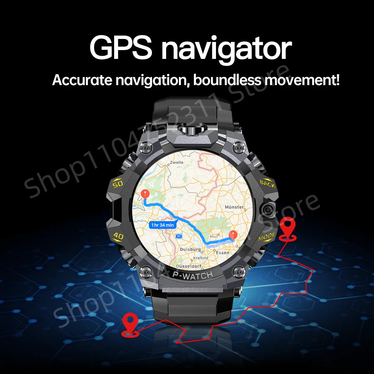 Original Q668 Smartwatch 4G 5G Full Netcom Smart Watch With 800W Dual Camera GPS WIFI NFC IP68 Waterproof Google Play Store