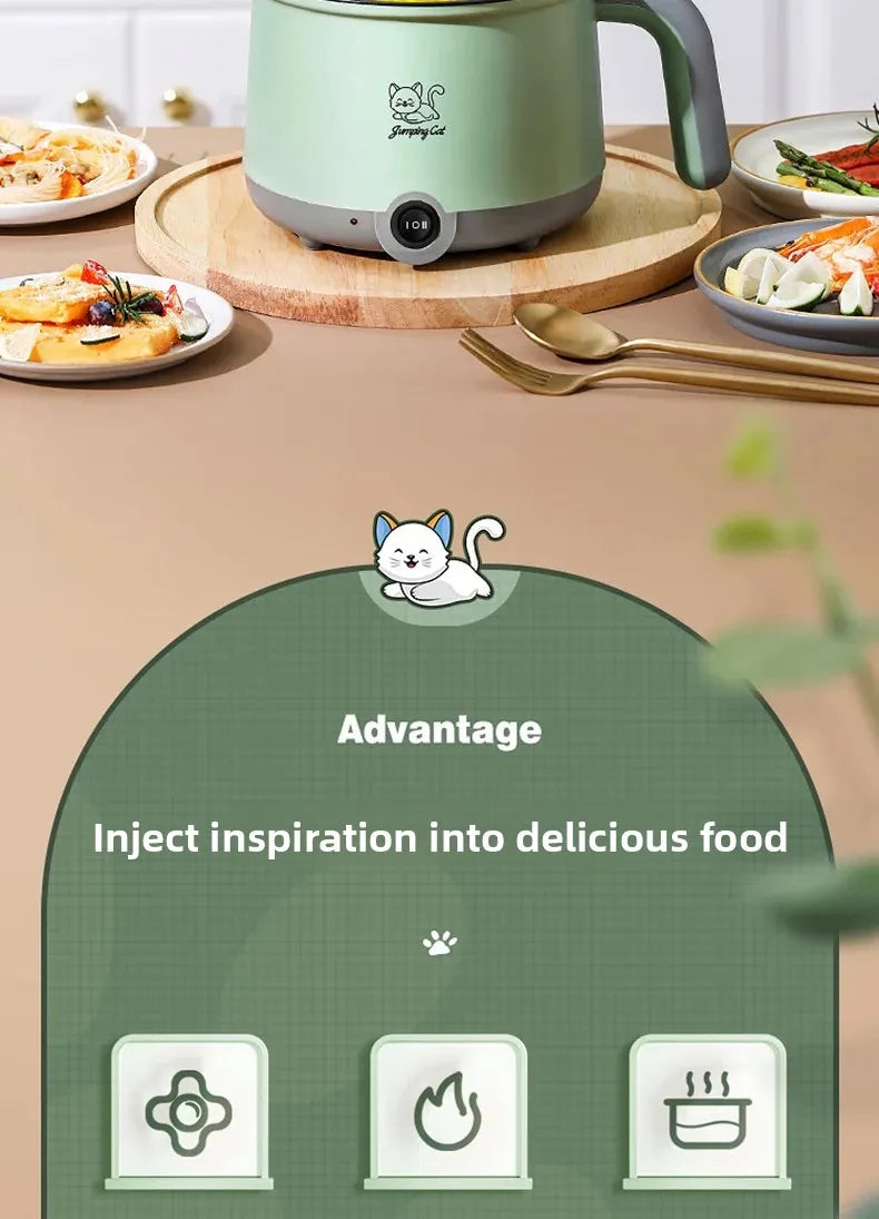 Mini Multi-Function Electric Cooker Small Integrated Steaming And Cooking Dormitory Noodles Home Use Single Person Mini Electric