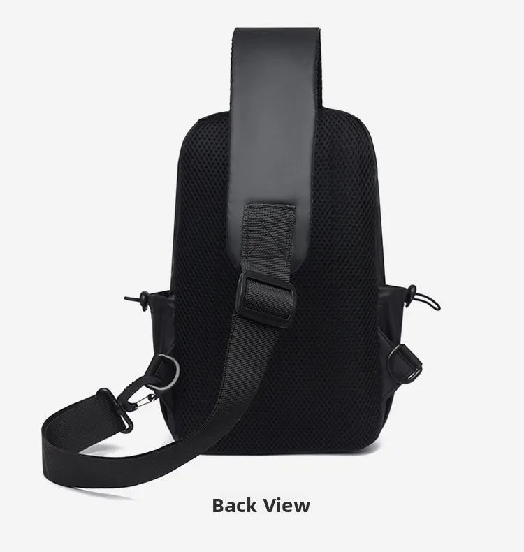 Large Capacity Fashion Waterproof Men's Crossbody Bag Travel Casual Ladies Single Shoulder Slant Bag Korean Style Chest Bag