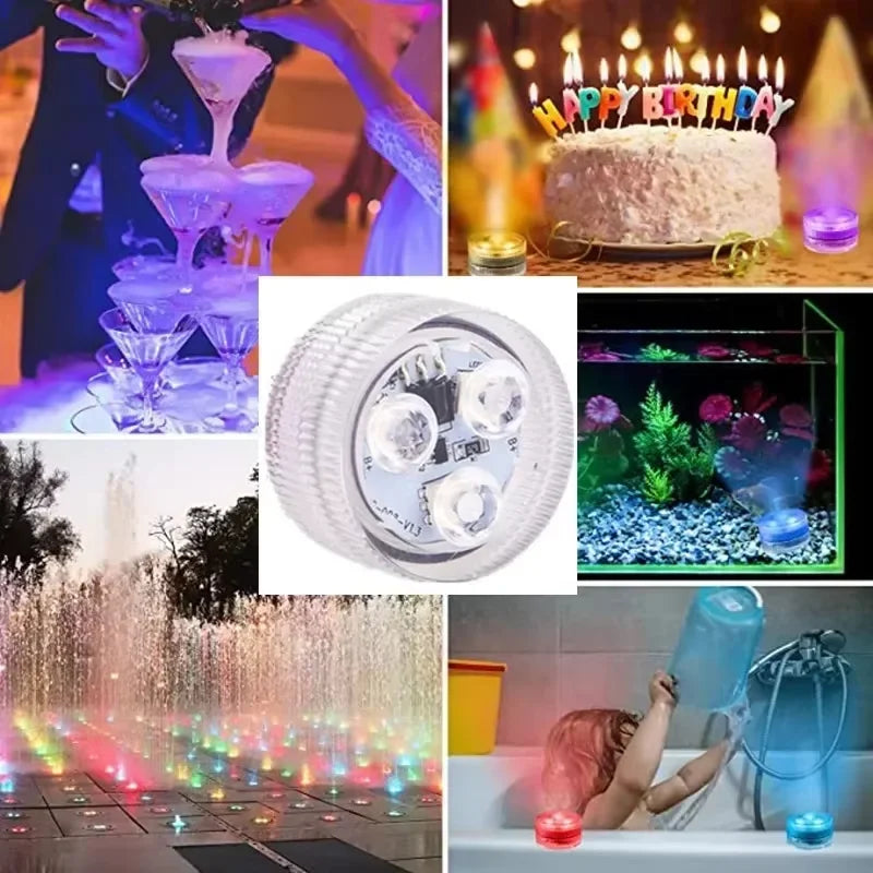 Remote Control Underwater Light Waterproof,Color Changing LED Pool Lamp for Indoor Aquarium, Bowl, Table Centerpiece Nightscape