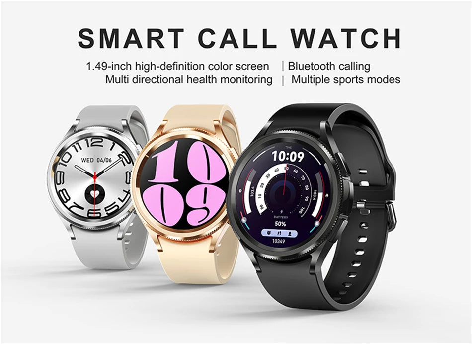 2025 New Watch 6 Smart Watch Men 1.46 inch GPS Sports Fitness Tracker Custom Dial Clock Heart Rate BT Calling SmartWatch Women