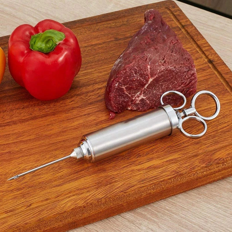 Hot Selling BBQ Meat Syringe Marinade Injector Turkey Chicken Flavor Syringe Kitchen Cooking Syinge Accessories