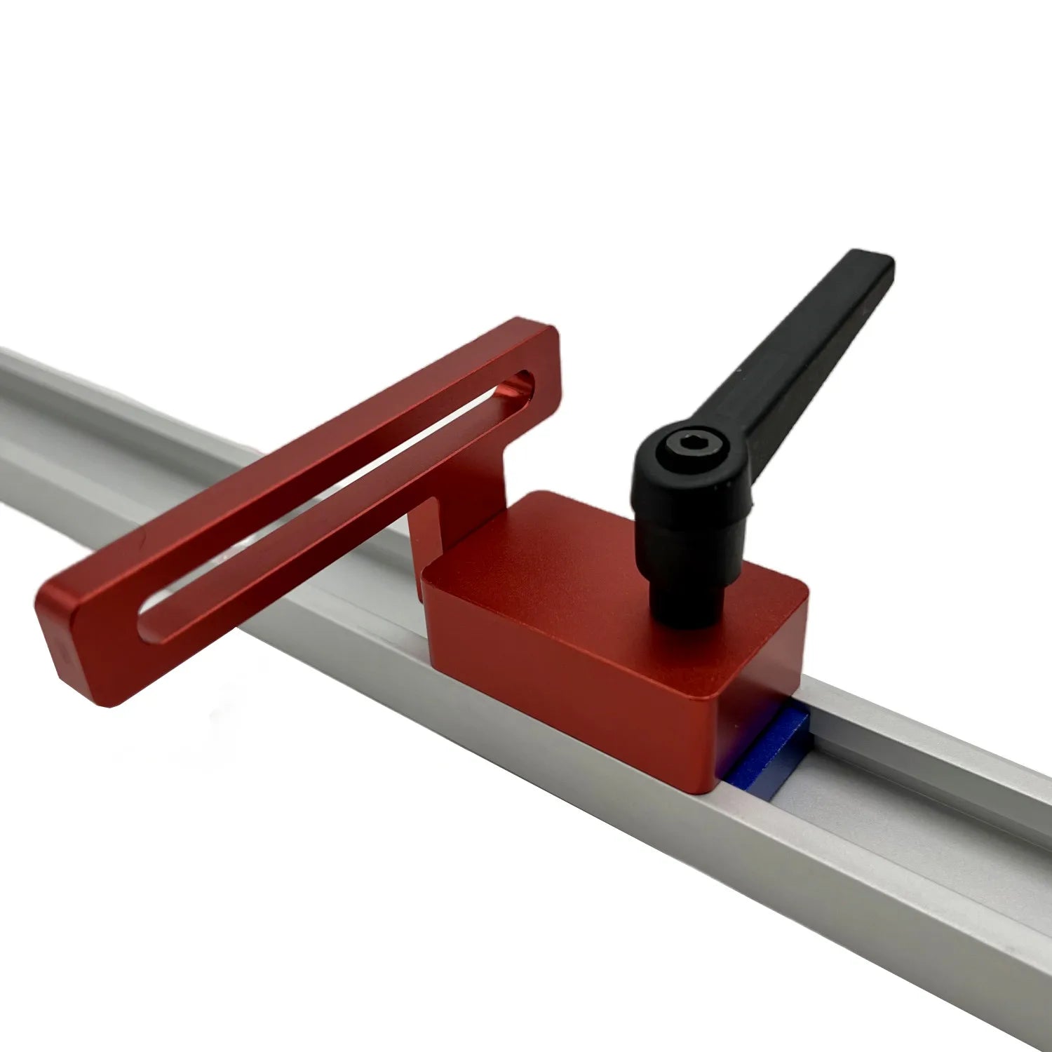 Miter Track Stop T-Slot T-Tracks Stop Chute Locator Aluminium Alloy Backing Connector for Woodworking Guide Rail Table Saw DIY