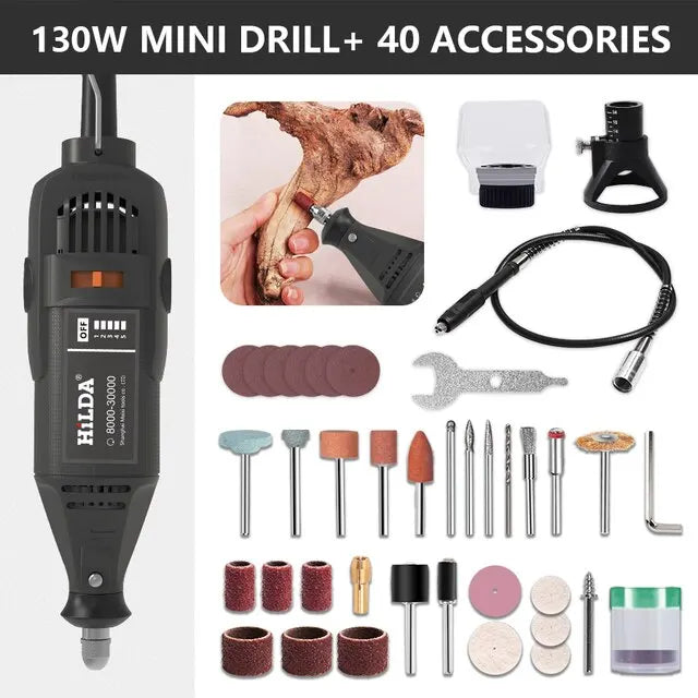 Electric Mini Drill Grinder Engraving Pen Mini Drill Electric Rotary Tool Grinding Machine Accessories