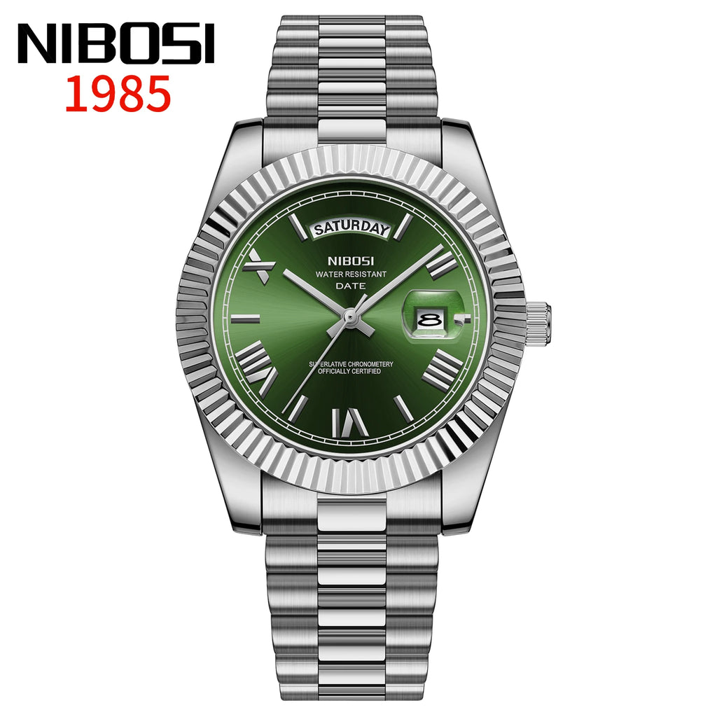 NIBOSI Top Brand Luxury Men Watches Fashion Wristwatch Day Date Miyota Quartz Watch Men Waterproof Steel Male Clock Reloj Hombre