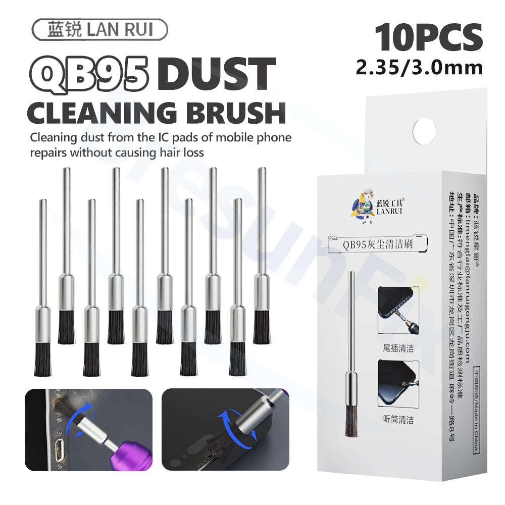 LANRUI QB95 Dust Cleaning Sticks 10PCS for Mobile Phone Repair Motherboard IC Pads Earpiece Speaker Cleaning Dust Removal Tool