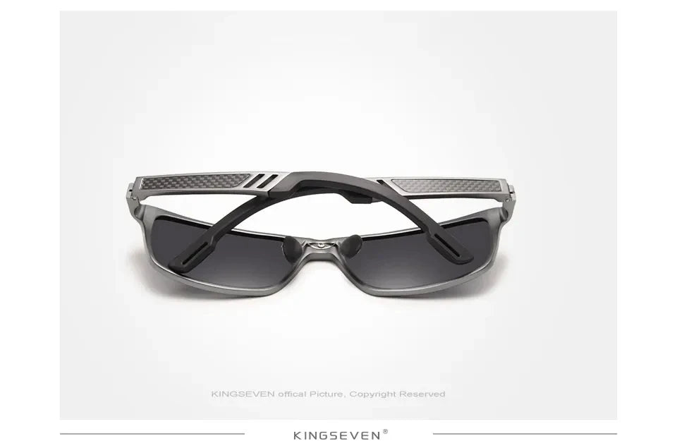 KINGSEVEN Men Polarized Sunglasses Aluminum Magnesium Driving UV400 Glasses Rectangle Shades Eye Protection Luxury Male Eyewear