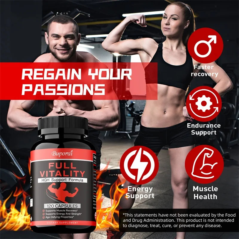 HGH Supplement for Men and Women - Human Growth Hormone Natural Support, Muscle Building, Muscle Growth, Post Workout Recovery