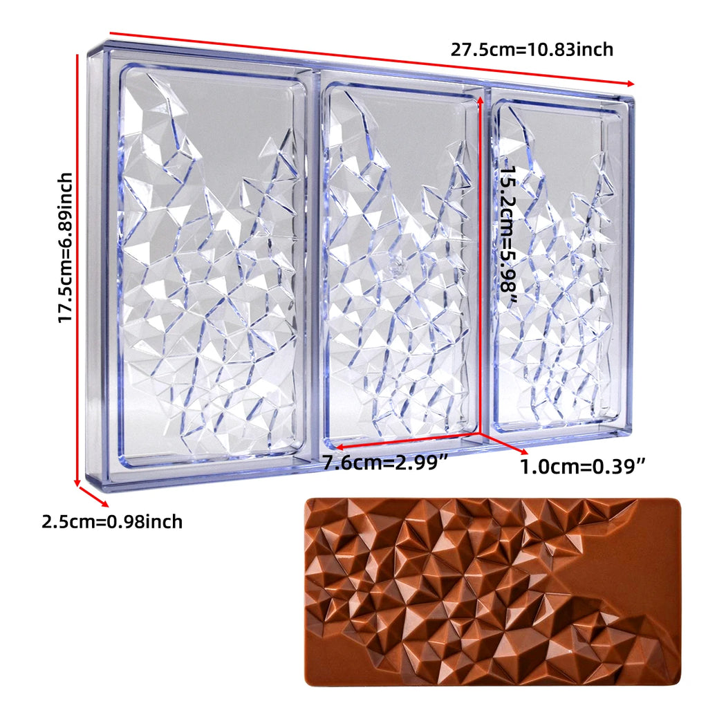 Chocolate Bar Mold Baking Pastry Tools For Baker Polycarbonate Chocolates Bar Bonbons Molds Baking Pastry Confectionery Mould