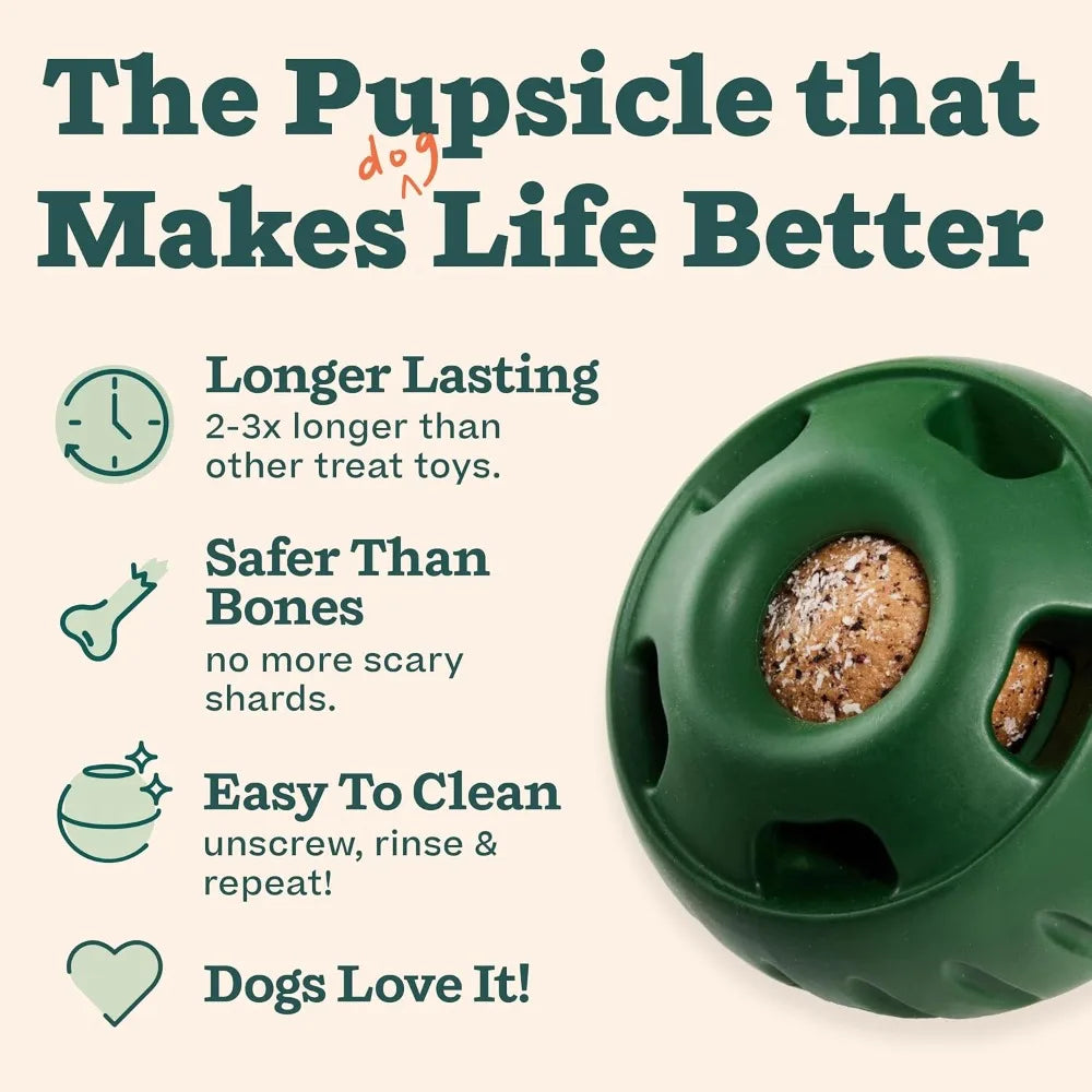 Chew Proof Interactive Dog Toys Silicone Dog Treat Molds Pupsicle Frozen Treat Maker Summer Cooling for Large Breed Dogs
