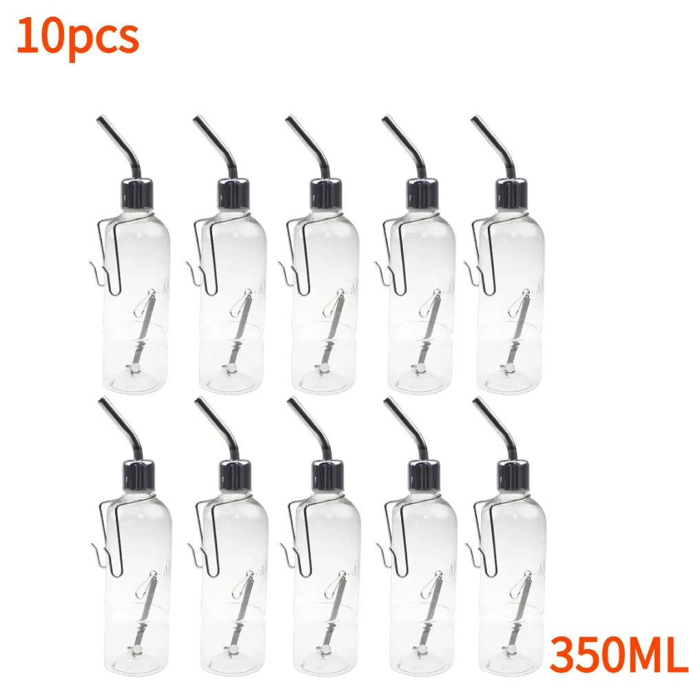 Water Bottles for Rabbit Ferret Small Bird Guinea Pigs Rats Hamster Cage Hanging Liquid Feeder for Small Animals Puppy 180/350ML