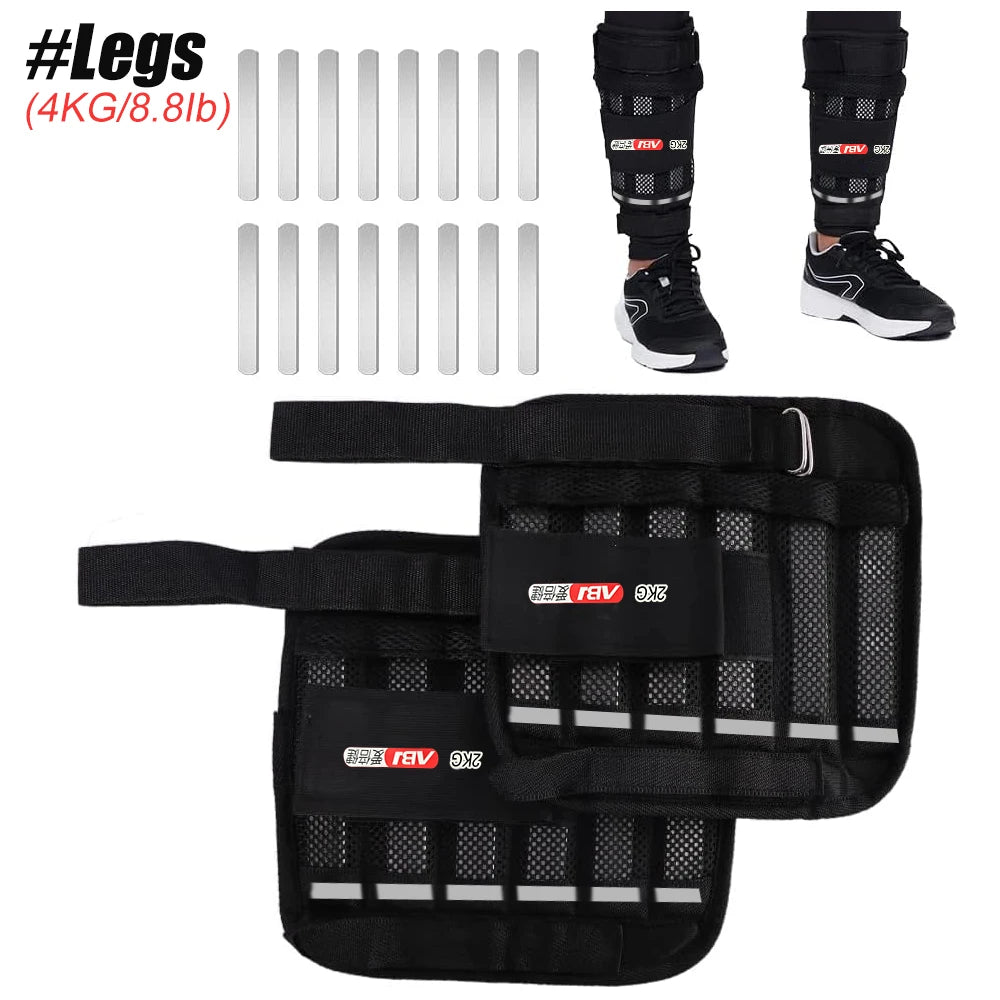 1Pair Adjustable Wrist Ankle Weights, Removable Arm & Leg Weight for Men & Women, Fitness, Strength Training, Running, Walking