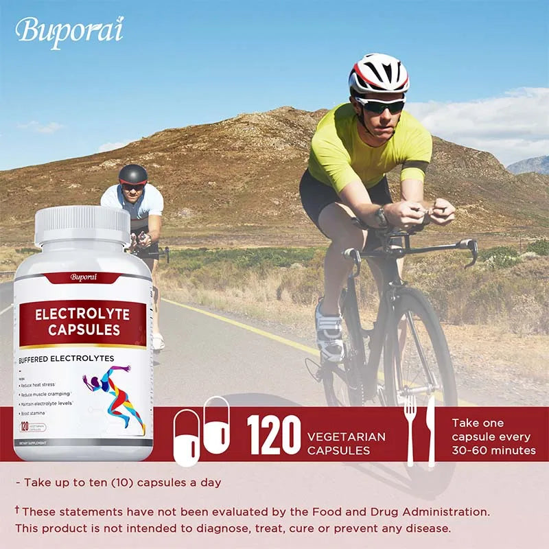 Electrolyte Capsules - Contains Vitamin D, Promotes Electrolyte Balance, Improves Cognitive Function, Relieves Fatigue, Non-GMO