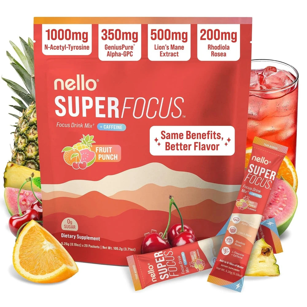 SupraCalm Adaptogenic Mix Raspberry Lemonade Supplement for Relaxation And Focus No Artificial Colors Or Sweeteners 20 Count