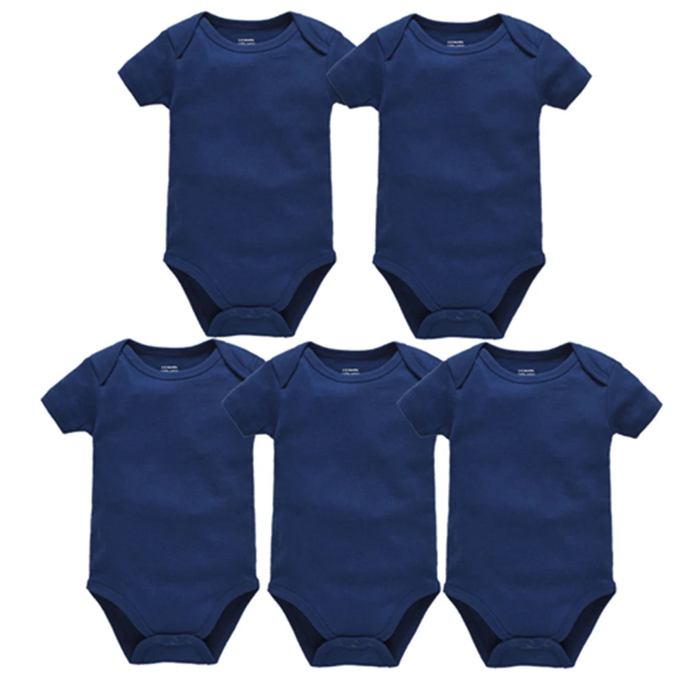 2025 Solid White Baby Clothes Short Sleeve Cotton Baby Girls Boys Bodysuit Newborn body bebe 0-24 months Infant Jumpsuit