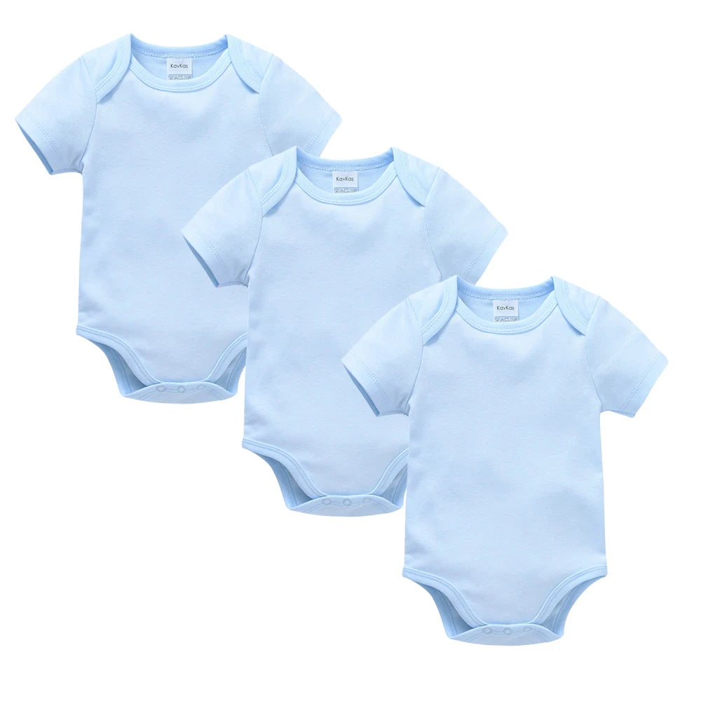 2025 Solid White Baby Clothes Short Sleeve Cotton Baby Girls Boys Bodysuit Newborn body bebe 0-24 months Infant Jumpsuit