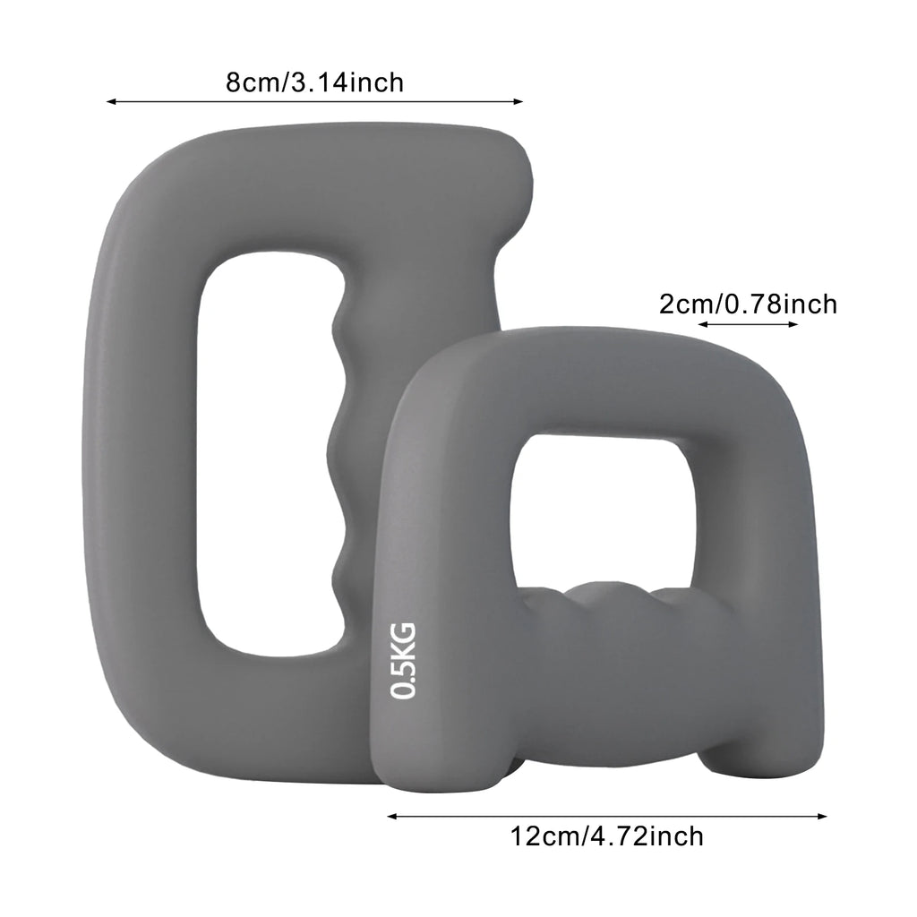 Ergonomic Hand Shaped Dumbbell Jogging Walking Cardio Dumbbells for Glute Bridge Butt Workout