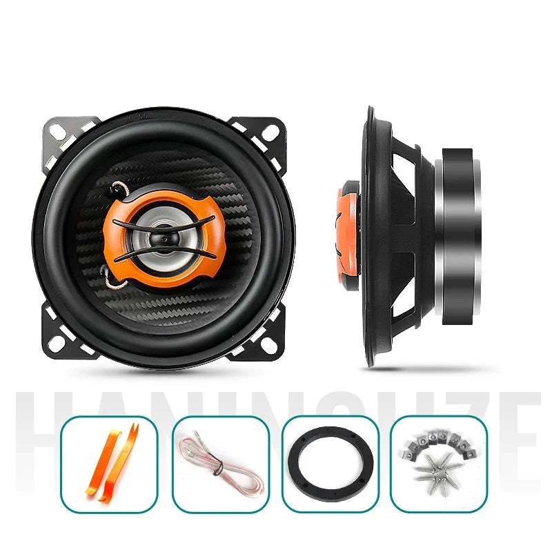 2pcs 4''/5''/6 /''6.5 Inch 2 Way Coaxial Speakers For Car 4 Ohm 100-150W Subwoofer Universal Automotive Rubber Surround Tweeter