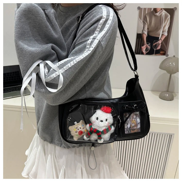 Design Sensation Single Shoulder Slant Crossbody Bag Basic Model Grain Bag Pain Bag for Girls Soft Synthetic Leather Sq...