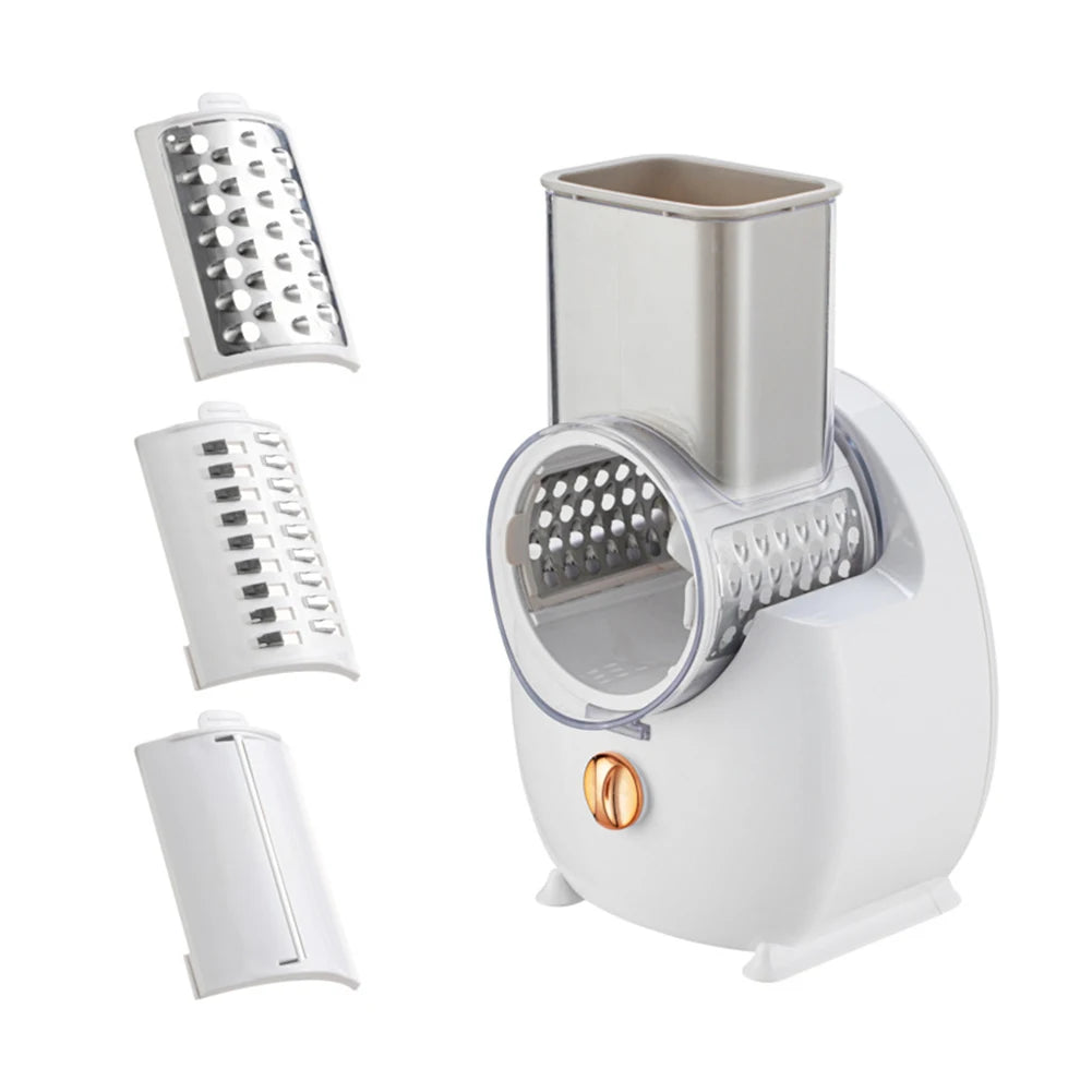 Electric Potato Chopper Household Gadgets 3-in-1 Multifunctional Potato Shredder Carrot Cheese Rechargeable Kitchen Accessories
