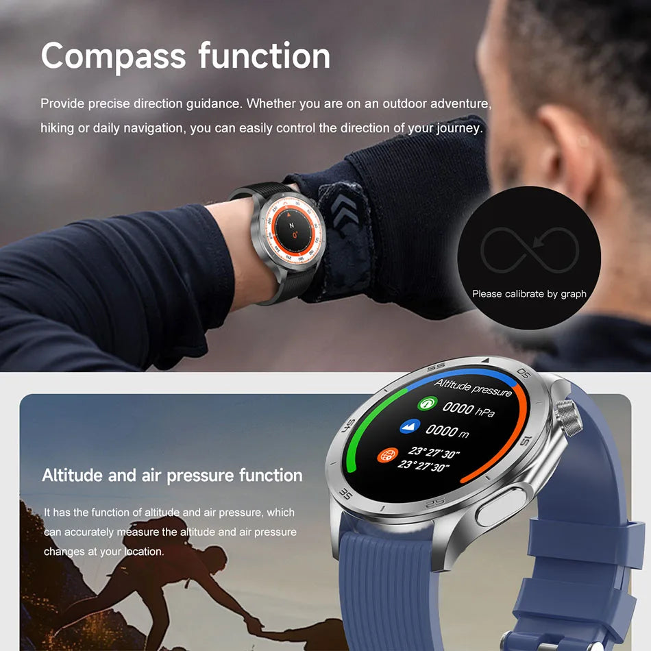 For OPPO Watch X Smart Watch Men High-end Business Men Bluetooth Call IP68 Waterproof Fitness Tracker Smartwatch Man 2025 New