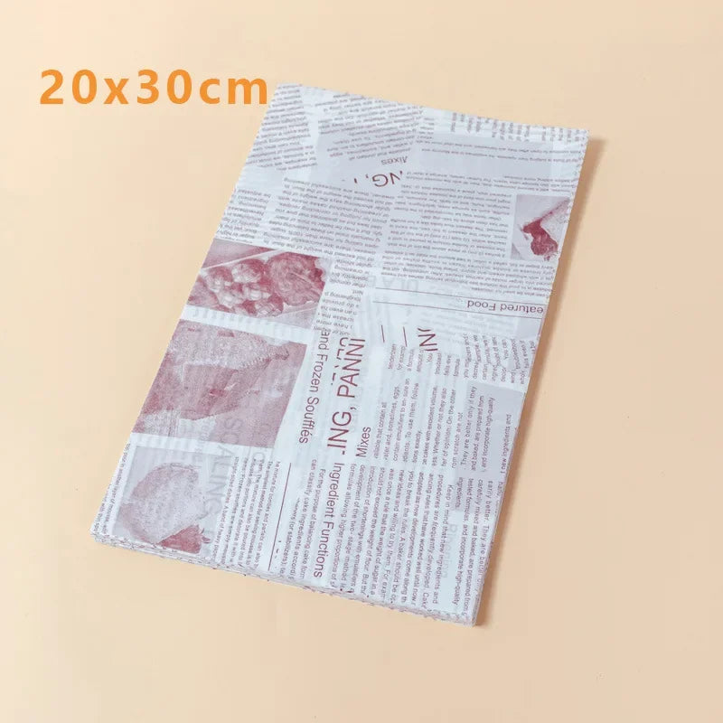 100/1000 Pcs Oil-Proof Paper for Wrapping Burger Bread Fried Food Sandwich Packaging Fryer Air Baking Paper Plate  Accessories