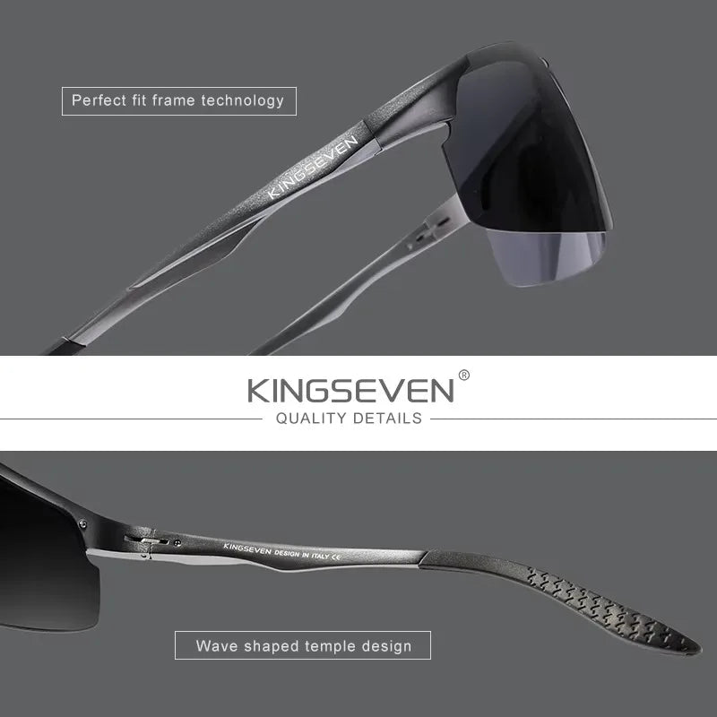 KINGSEVEN UV400 Polarized Men Sunglasses Cycling Driving Mirror Lens Male Glasses Anti-glare Women Fishing High Quality Eyewear