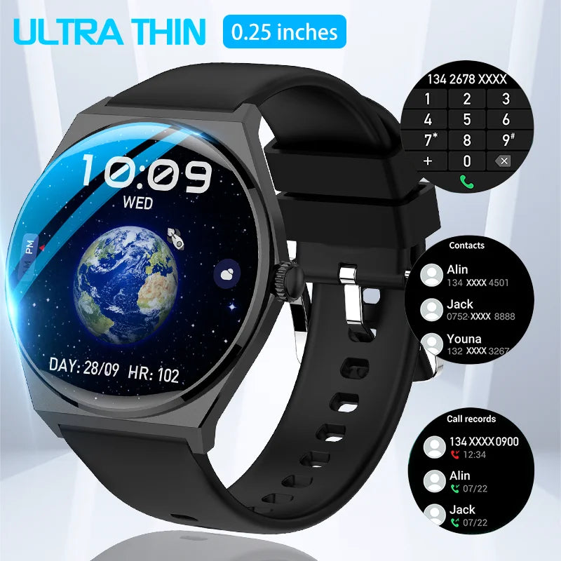 DAORKOW New Ultra thin Wireless Call SmartWatch Women Watches Men Sports Fitness Tracker Heart Rate Smartwatches For Android IOS