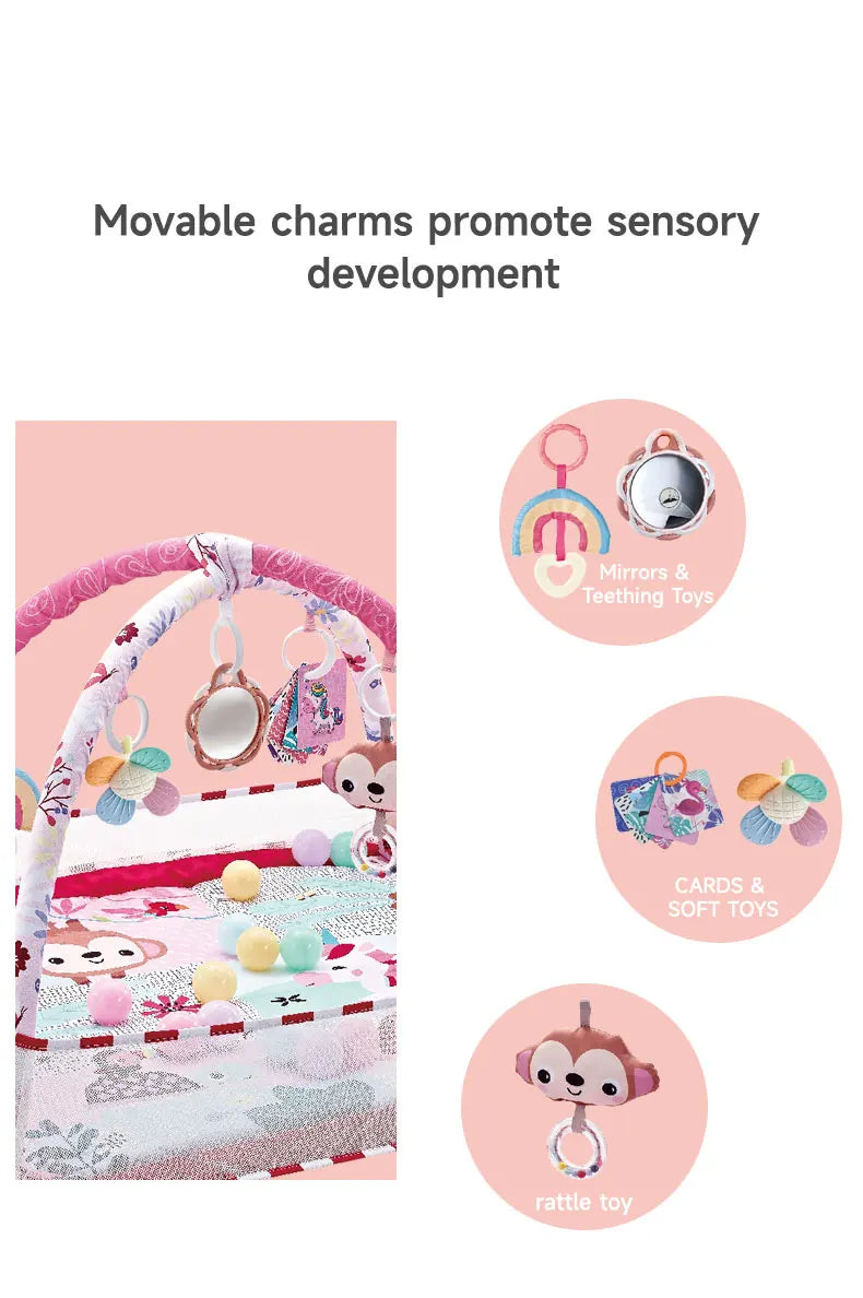 Baby Enlightenment Game Mat Crawling Blanket Early Education Activity Gym Toy Multifunctional Fence Pad Sports Fitness Frame Toy