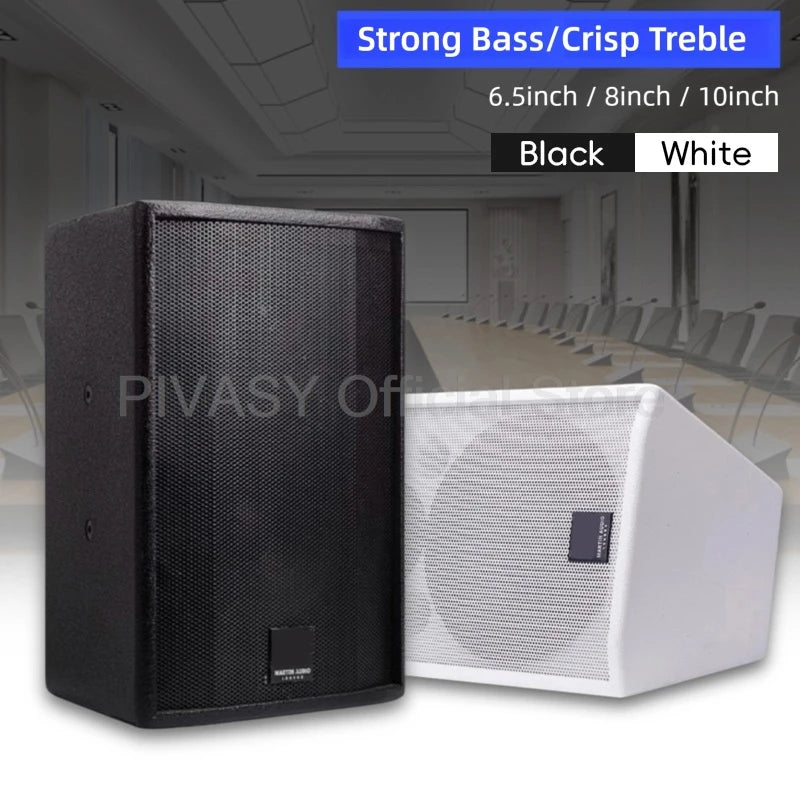2-Way  Passive Speakers 6.5 /8/10 Inch Wall MountSound Box 95dB Sensitivity Audio 8 Ohm Loudspeaker For KTV Conference Home Mall