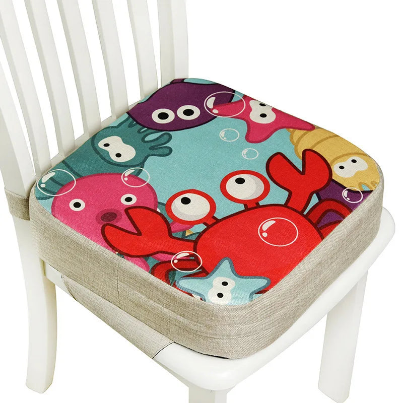 Cartoon Children Booster Seats Cushion Portable Baby Seat Cushion Increased Dining Chair Pad Toddlers Highchair