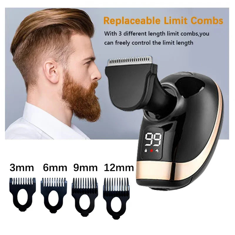 5 In 1 Electric Shaver For Men Bald Head Hair Clipper Nose Trimmer 5D Floating Blade Head Shaving Beard Knife Rechargeable Razor