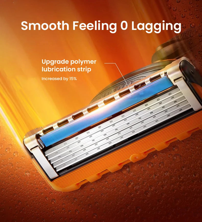 Gillette Fusion 5 Razor Set 1 Handle 25 Cartridges 5 Ultra-Thin Blades Lubrication Strip Back Trimmer