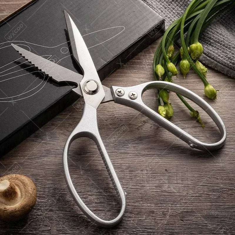 WXCOO Chicken Bone Scissors Stainless Steel Cutting Knife Kitchen Scissors Multifunctional Food Scissors Slicing Fish Meat Knife