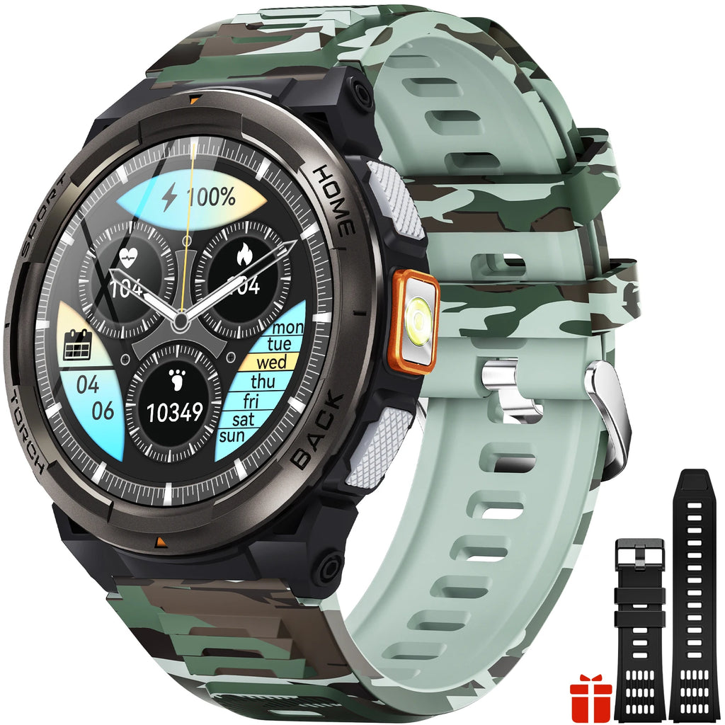 EIGIIS Smart Watch KE5 2024 3ATM Waterproof Original Design Sports Watch With Compass And Altitude Barometer LED Flashlight Call