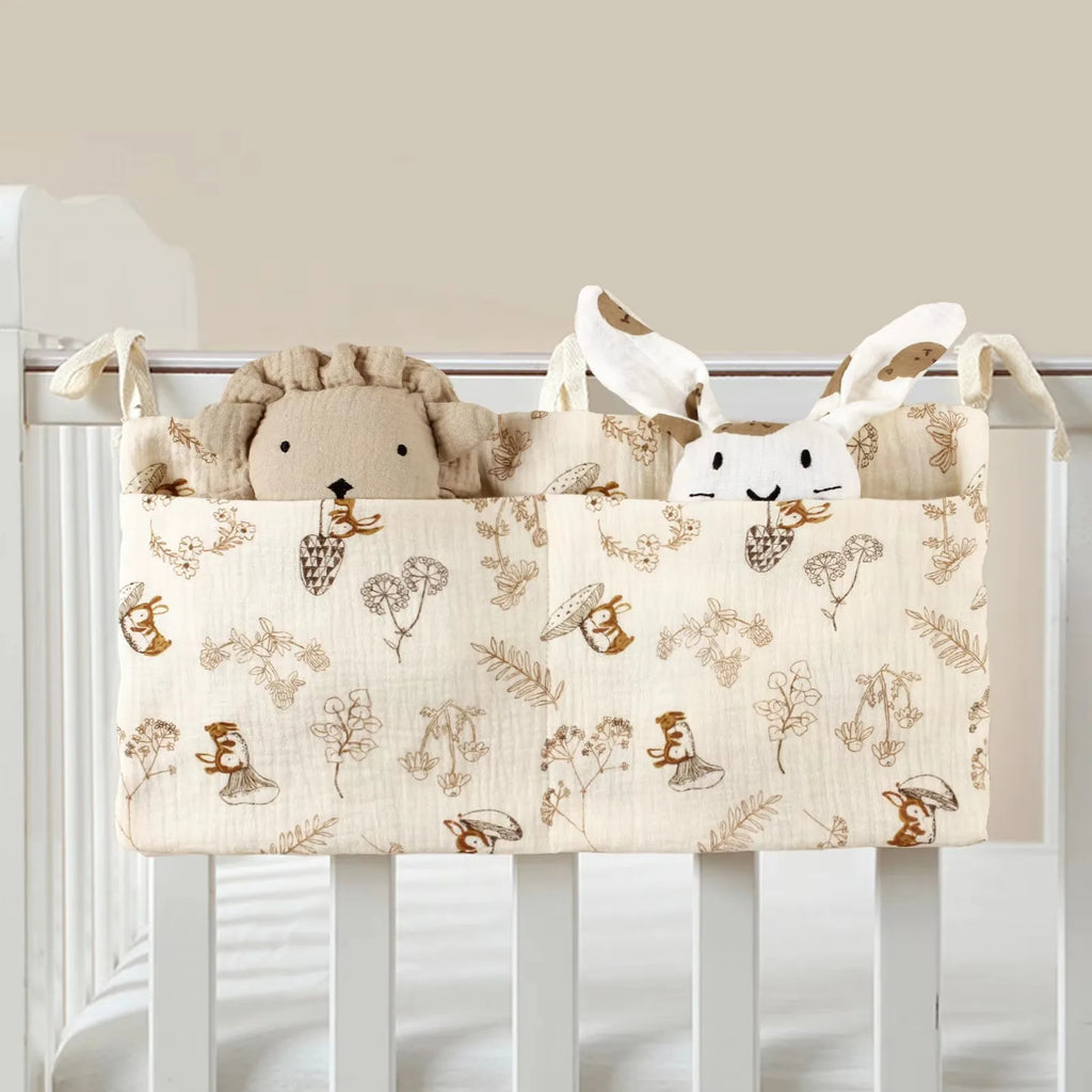 Portable Baby Crib Storage Bag Nappy Organizer Multifunctional Newborn Bed Headboard Diaper Bag for Kids Baby Items Bedding