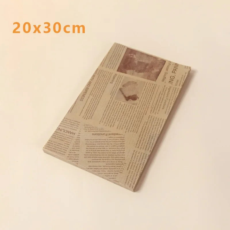 100/1000 Pcs Oil-Proof Paper for Wrapping Burger Bread Fried Food Sandwich Packaging Fryer Air Baking Paper Plate  Accessories