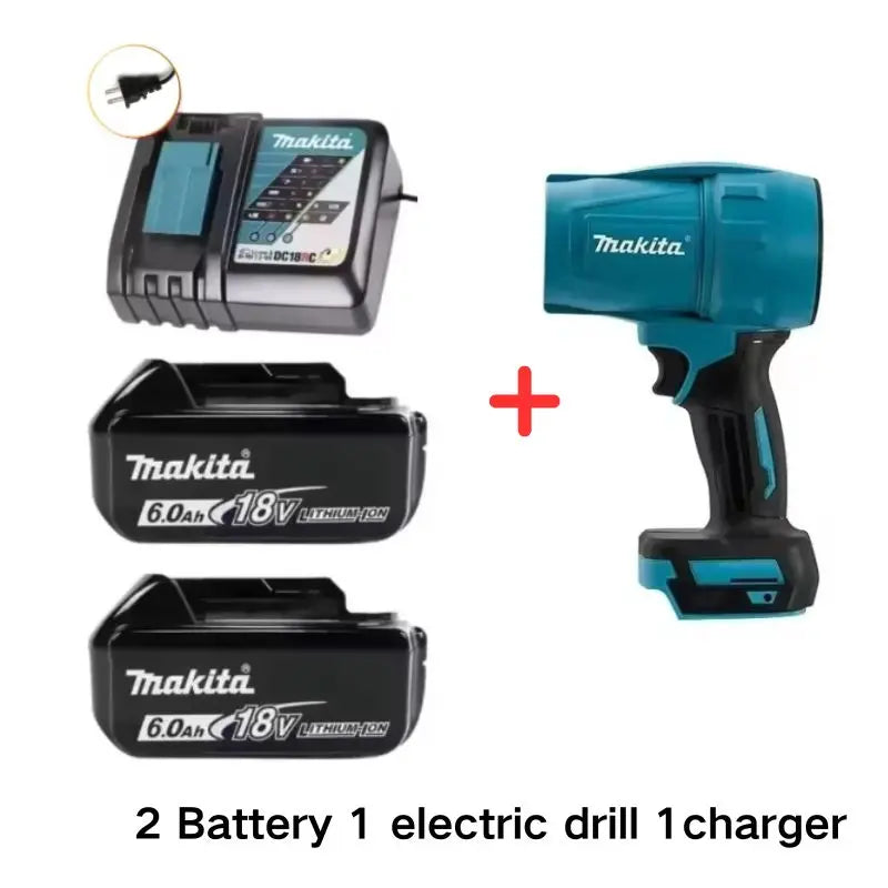 Makita 30000RPM Violent Blower Turbo Jet Fan 18V Electric Air Duster Wind Speed Turbo Rechargeable with Light Car Cleanin Tool