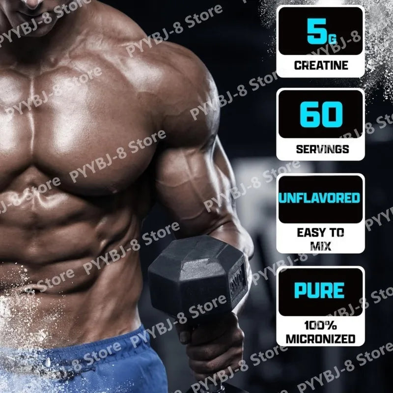 Creatine Monohydrate Powder 5g Per Serving Help Enhance Sport Muscle Strength Mixing with Water Drinking 10.58 Ounces