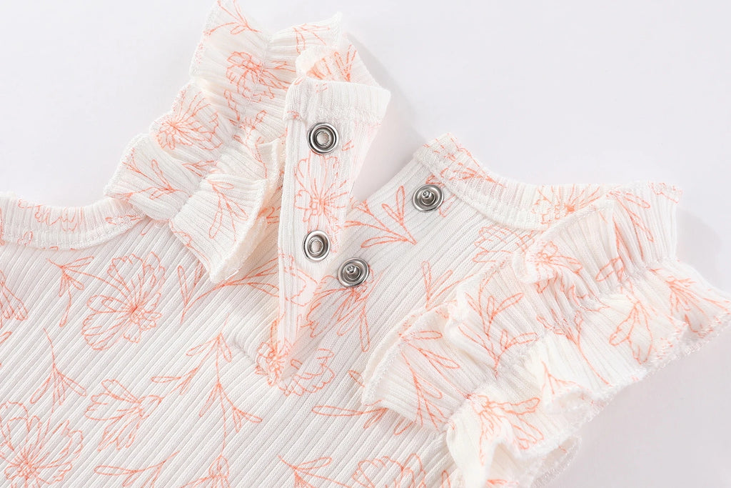 6-Piece Fashion Cute Baby Bodysuits Cotton Soft Newborn Boy Girl Short Sleeve Onesies Summer Sleeveless Infant Clothes