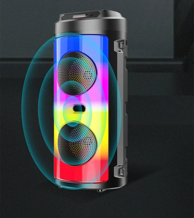 30W Wireless Column Big Power Stereo Portable Bluetooth Speaker Subwoofer Bass Party Speakers with Microphone Family Karaoke USB