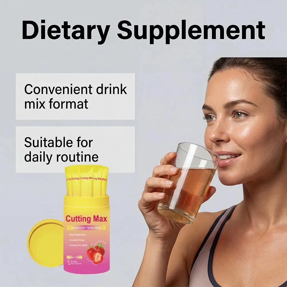 Strawberry Mate Tea Delicious Strawberry & Acai Flavor For Daily Gut Health Support Maintain PH Balance 30 Individually Packaged