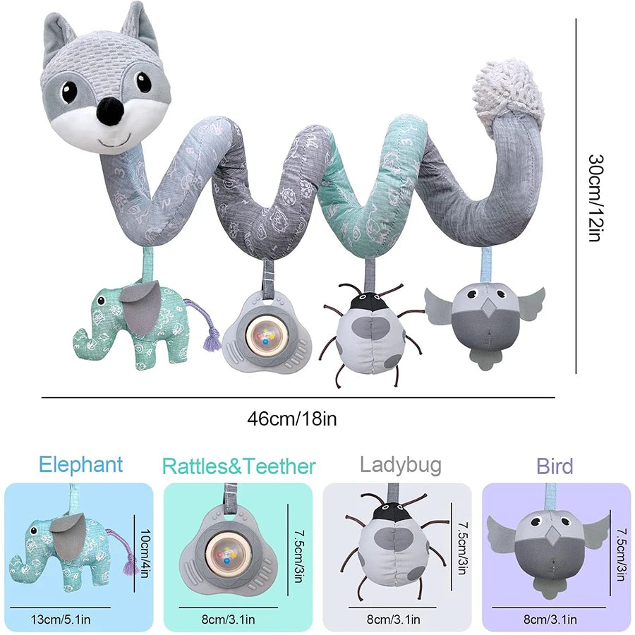 Car Seat Toys Newborn Toys Stroller Toy Baby Toys Carseat Toy for Infants for Carseat Stroller Crib with Music Rattles Teether