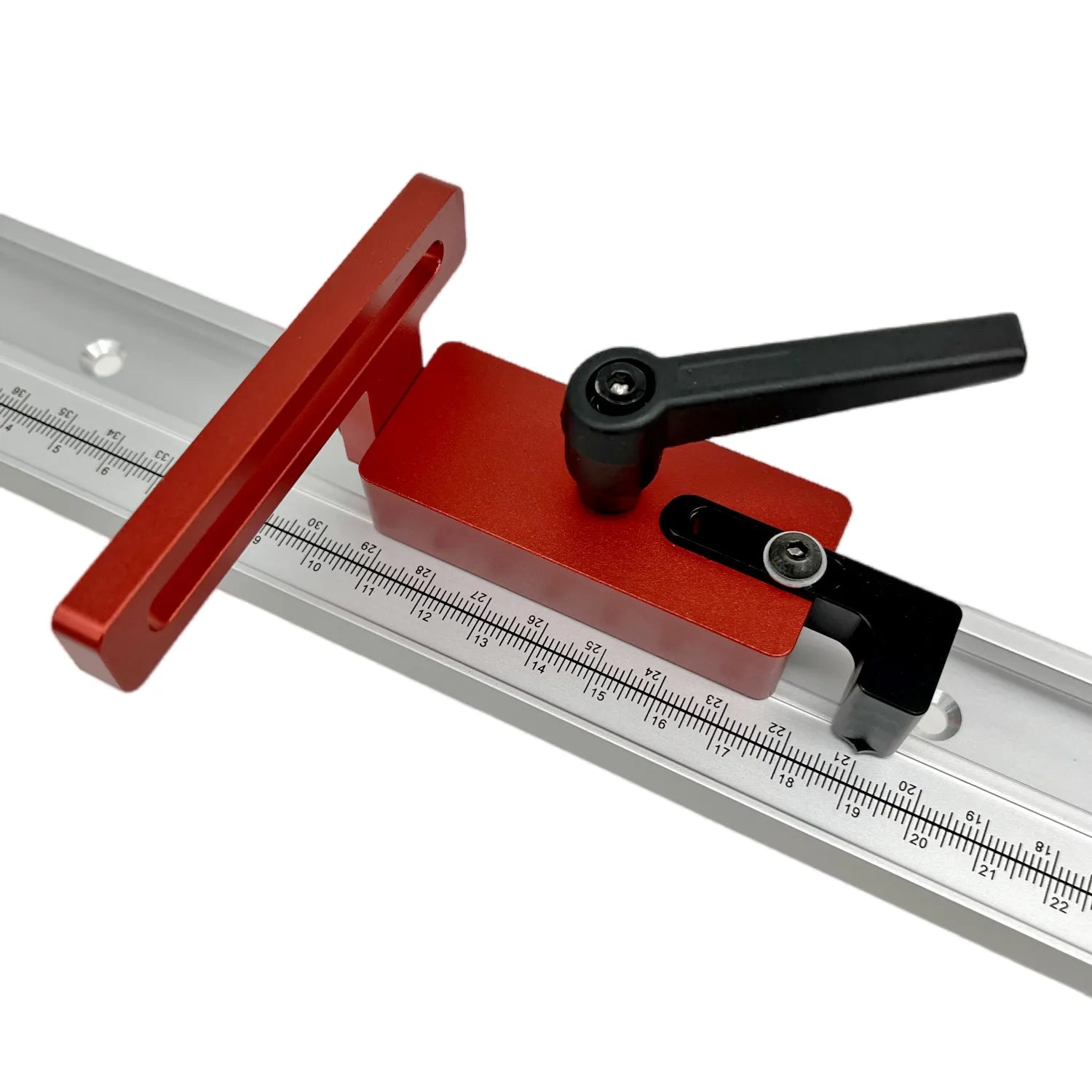 Miter Track Stop T-Slot T-Tracks Stop Chute Locator Aluminium Alloy Backing Connector for Woodworking Guide Rail Table Saw DIY