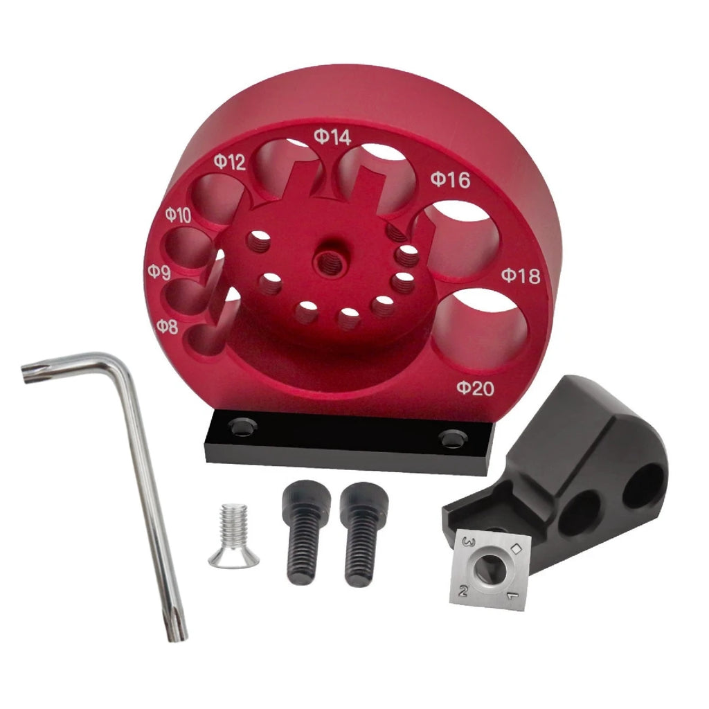 Adjustable Dowel Maker Jig Kit,8-20mm Electric Drill Milling Round Rod Auxiliary Tool with Carbide Blades