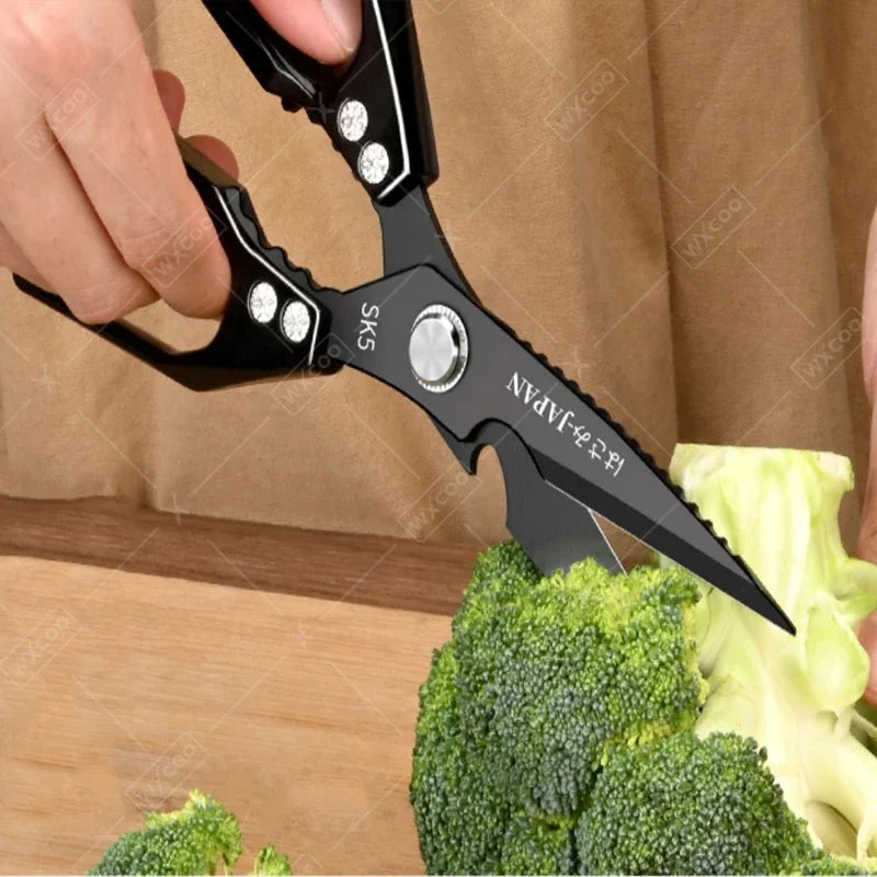 WXCOO Japanese Household Chicken Bone Scissor SK5 Stainless Steel Multi-Purpose Shears Specialized Heavy-Duty Kitchen Scissors