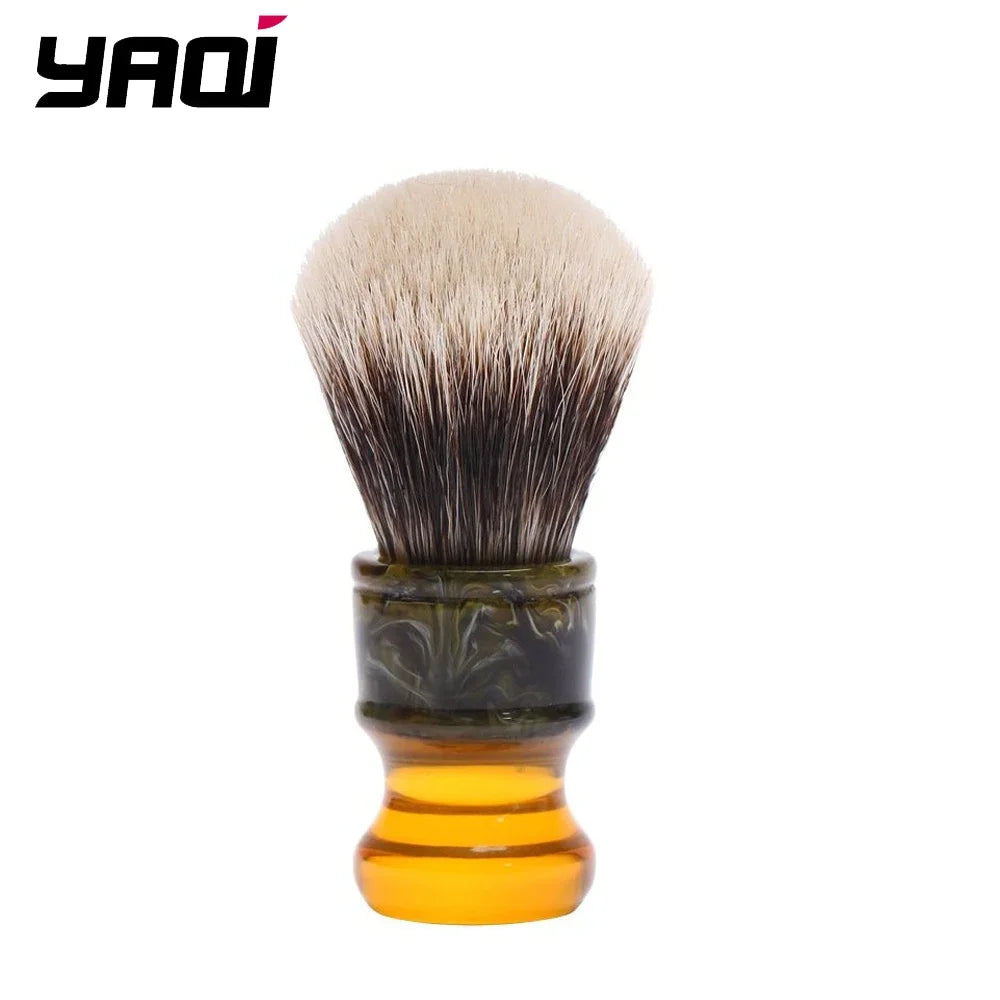 YAQI Retro 22MM Sagrada Familia Two Band Badger Hair Resin Handle Men Wet Shaving Brush High Quality Mature Male Shaving Brush