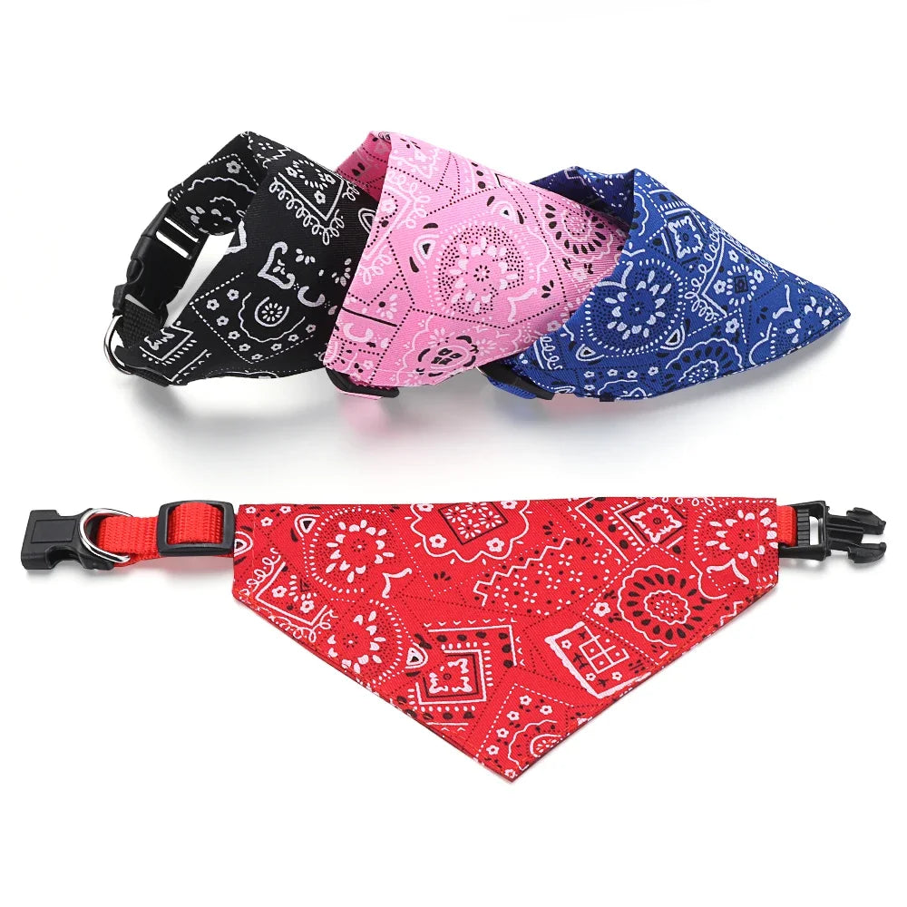 Adjustable Pet Bandana – Washable Triangular Scarf Bib for Dogs & Cats, Neck Decor, for Teddy/Bichon/Shiba/Corgi/Golden/Labrador